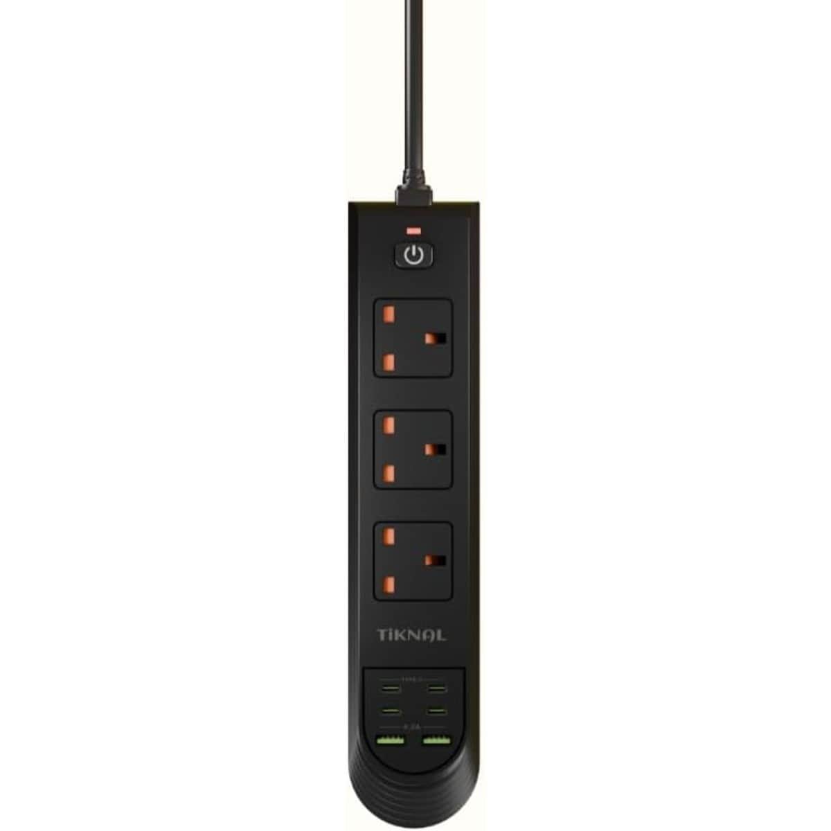 تيكنال مشترك كهربائي بقدرة 3250W مع 3 مقابس و4 منافذ USB