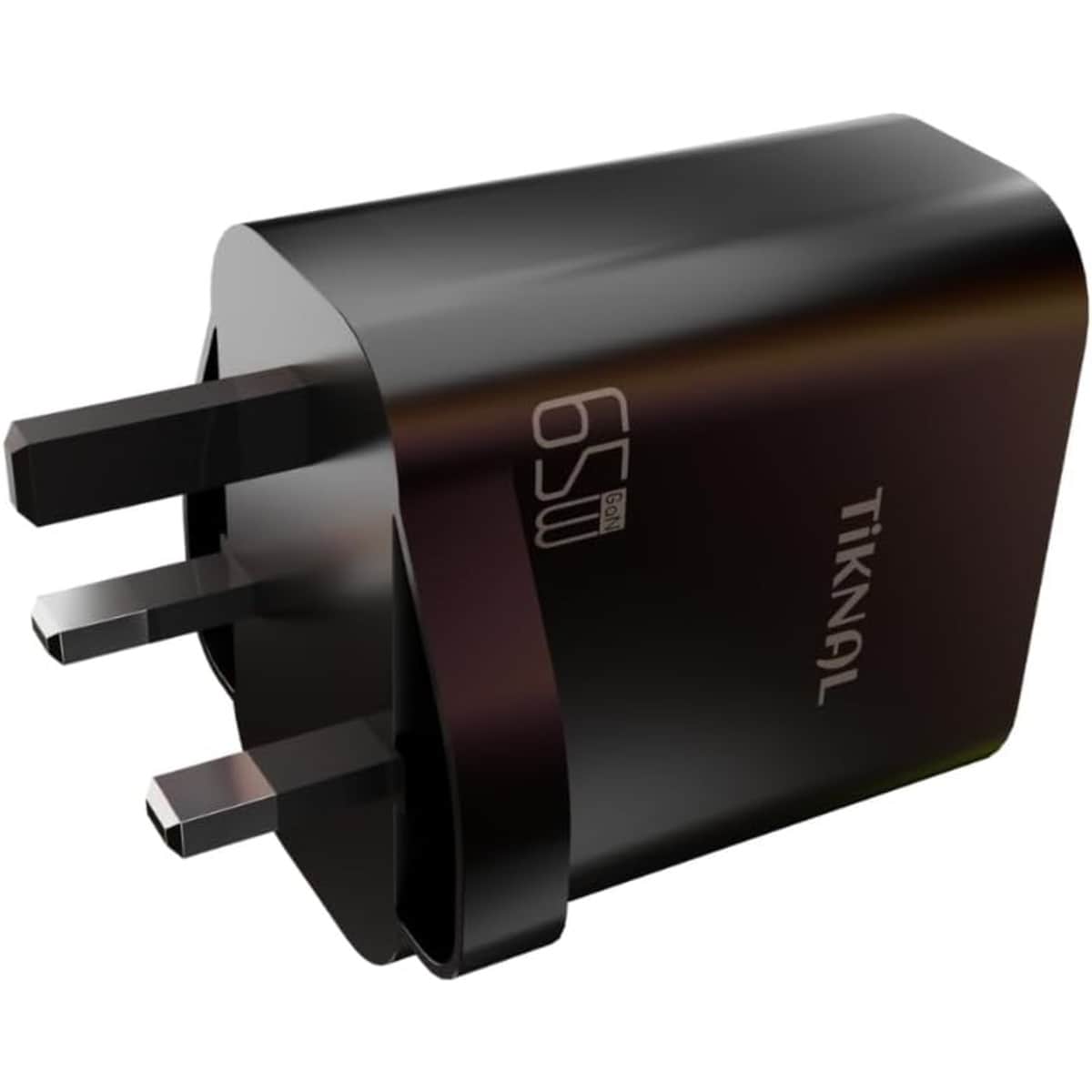 Tiknal 65W TK-H102 3-Port Dual USB-C + USB-A GaN Wall Charger