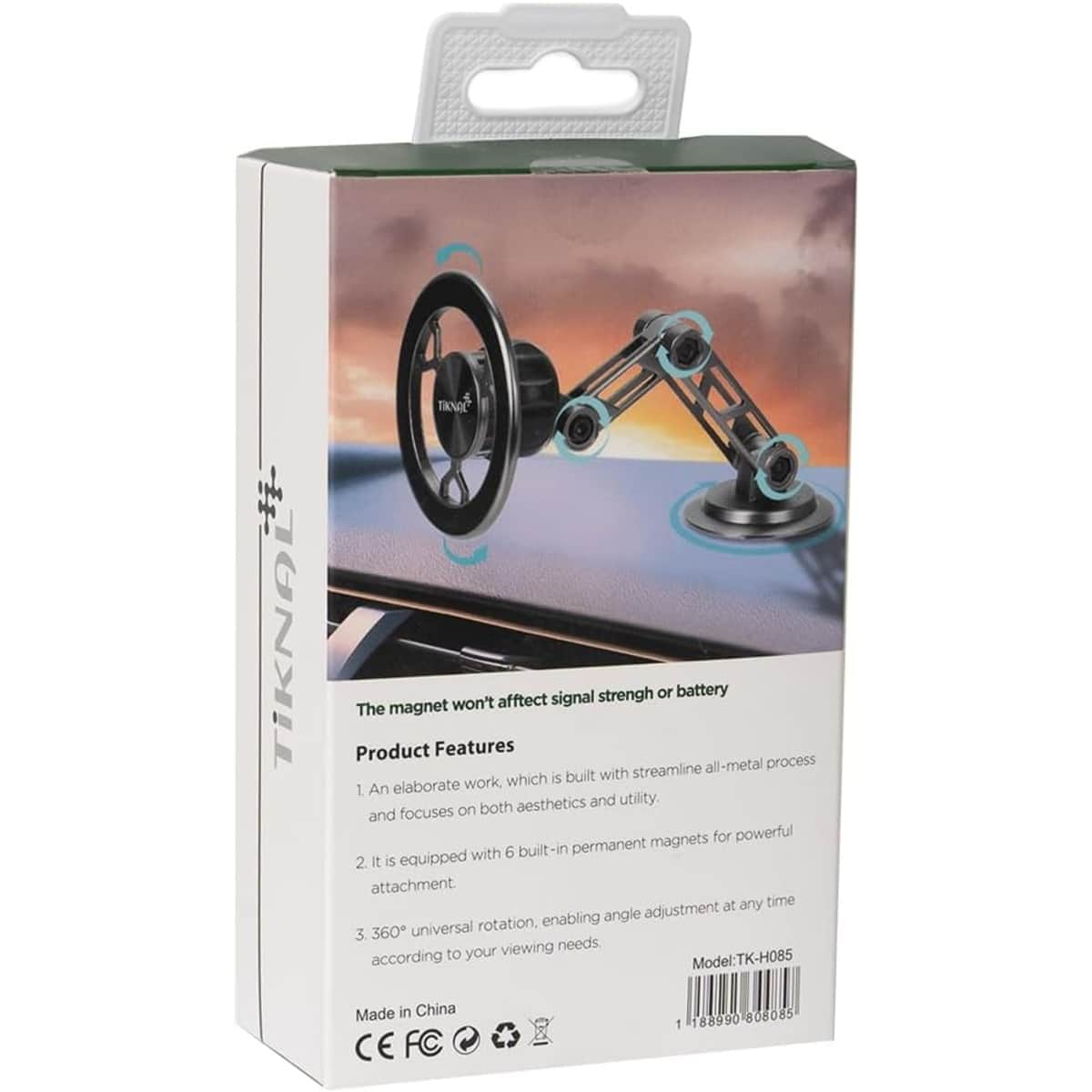 Tiknal Black 360° Adjustable MagSafe Car Phone Mount