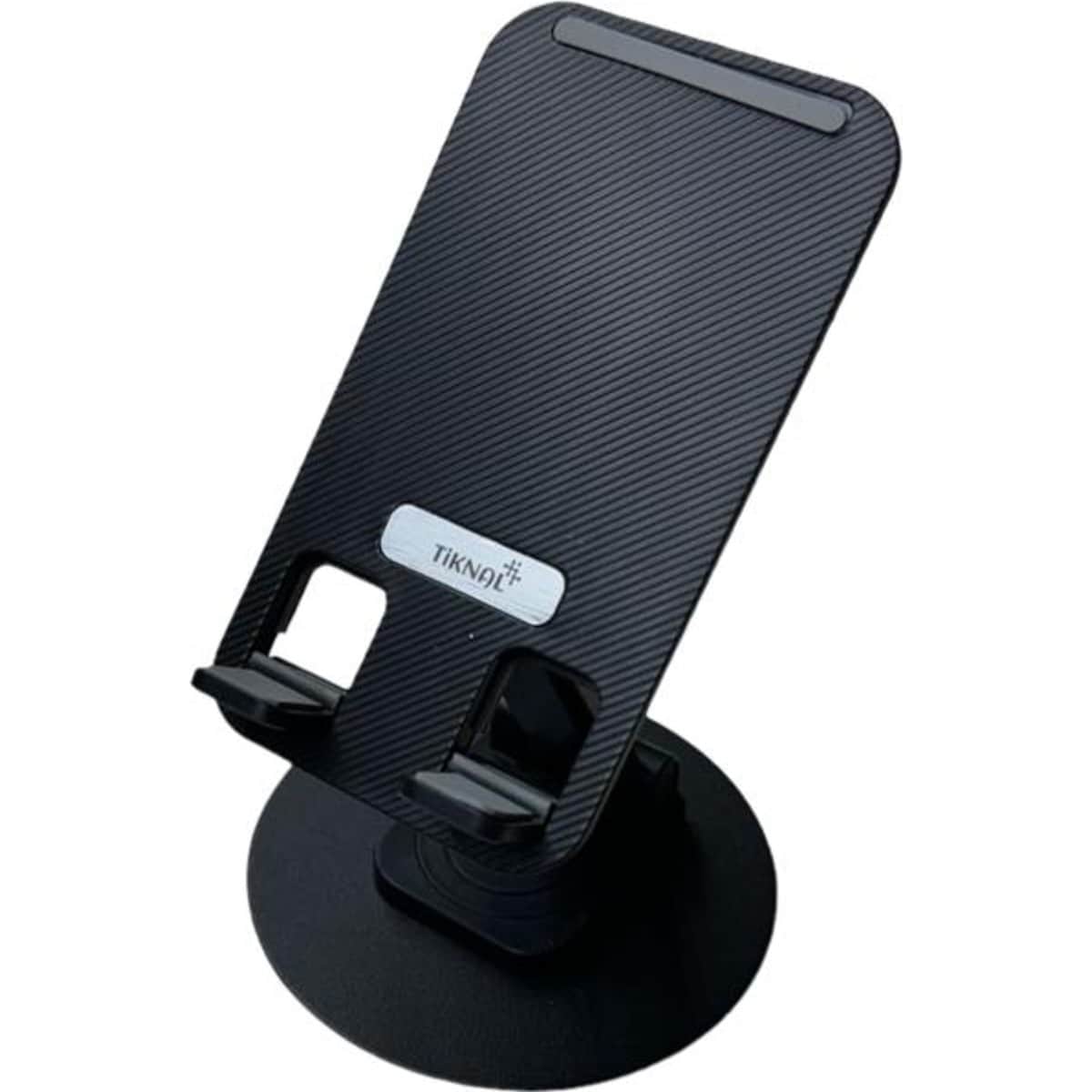 Tiknal Black 360° Foldable Aluminum Desk Phone Stand