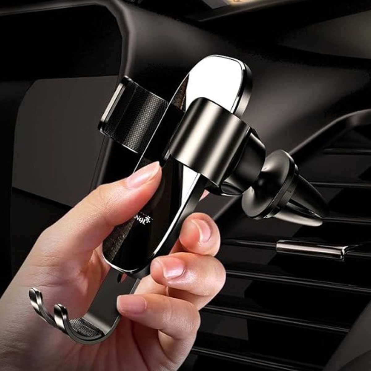 Tiknal Black 360° Gravity Auto-Clamp Car Phone Mount