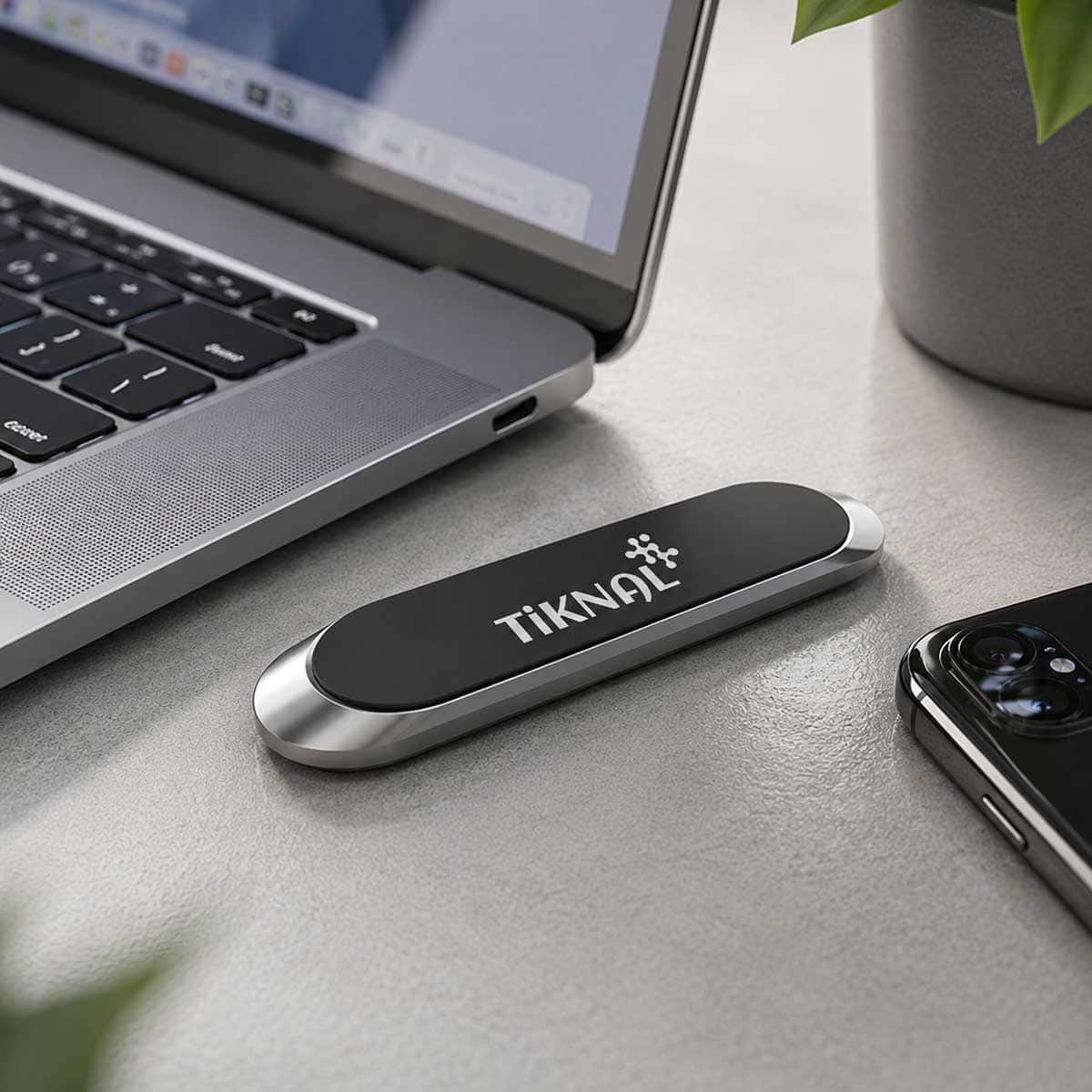 Tiknal Black Ultra-Slim Magnetic Dashboard Phone Mount