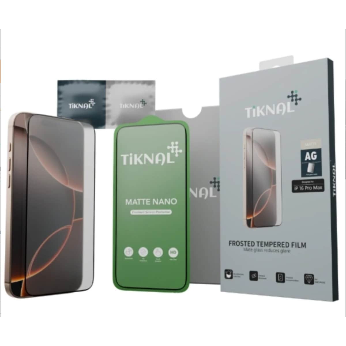 Tiknal Clear HD 9H Tempered Glass Screen Protector for iPhone