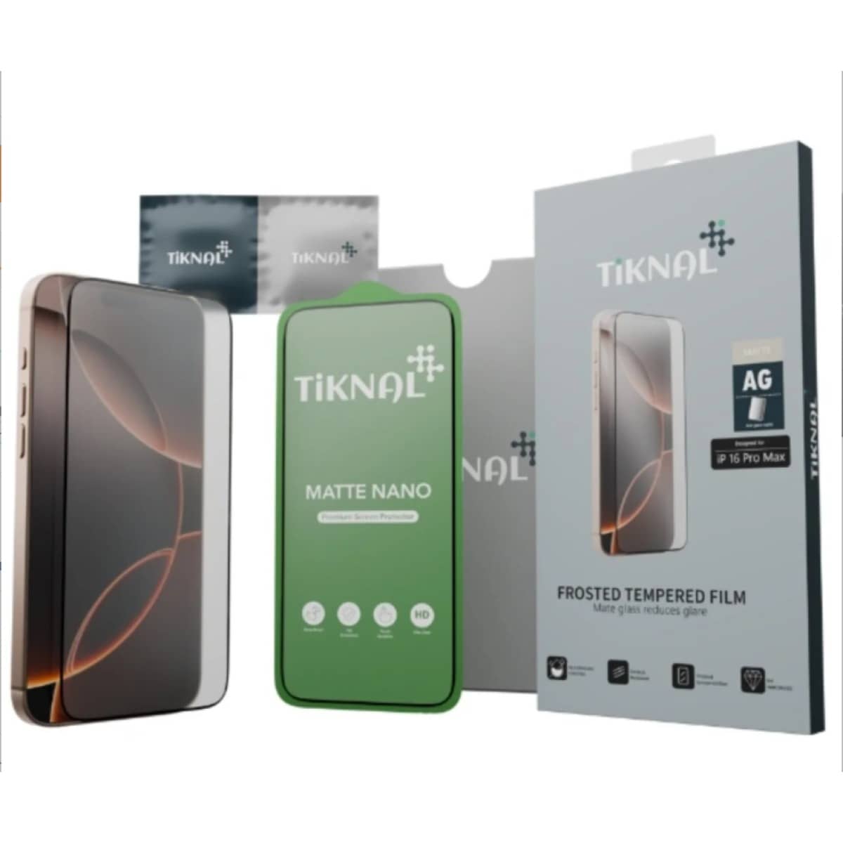 Tiknal Clear HD 9H Tempered Glass Screen Protector for iPhone
