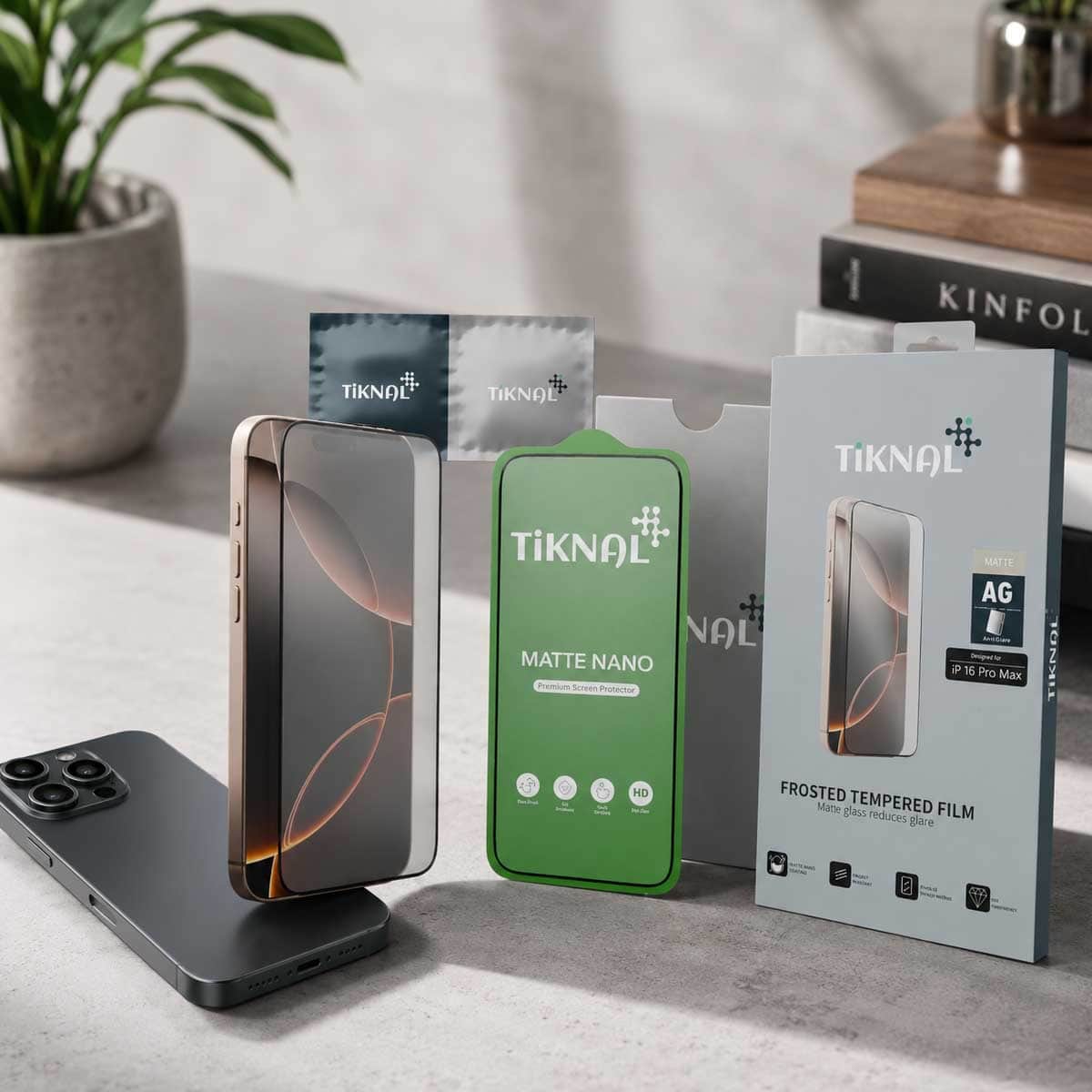 Tiknal Clear HD 9H Tempered Glass Screen Protector for iPhone