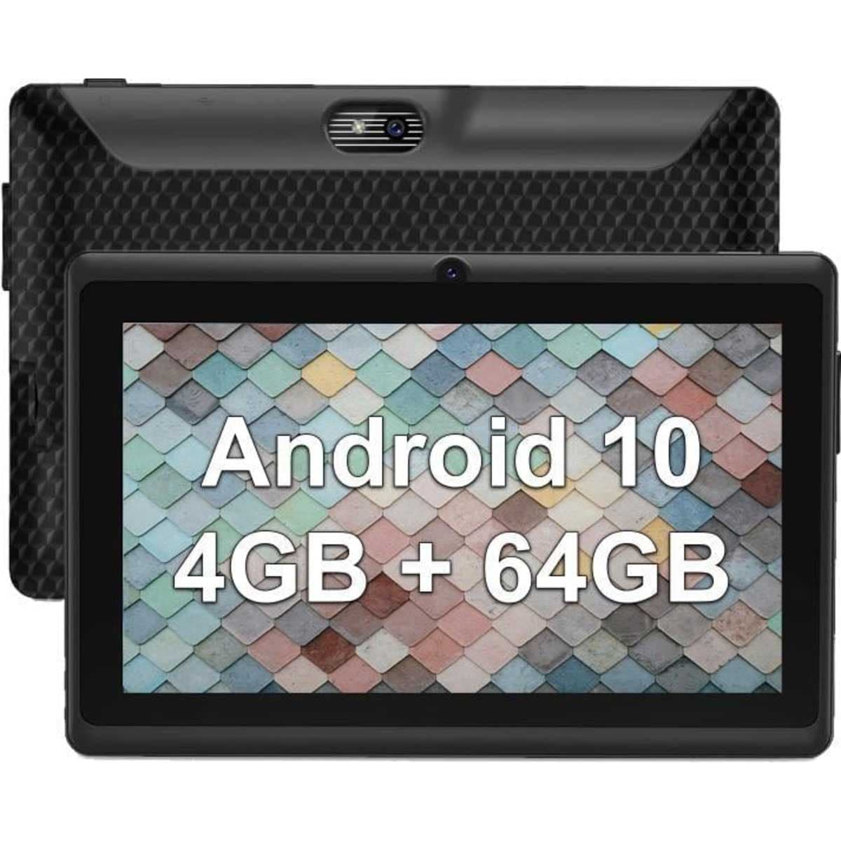 تيكنال جهاز لوحي H371 للأطفال بنظام أندرويد، 4GB + 64GB، أسود