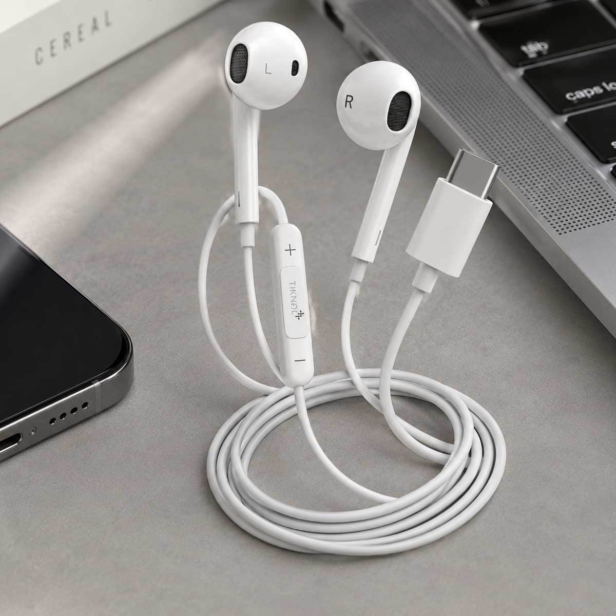 تيكنال سماعات أذن سلكية USB-C