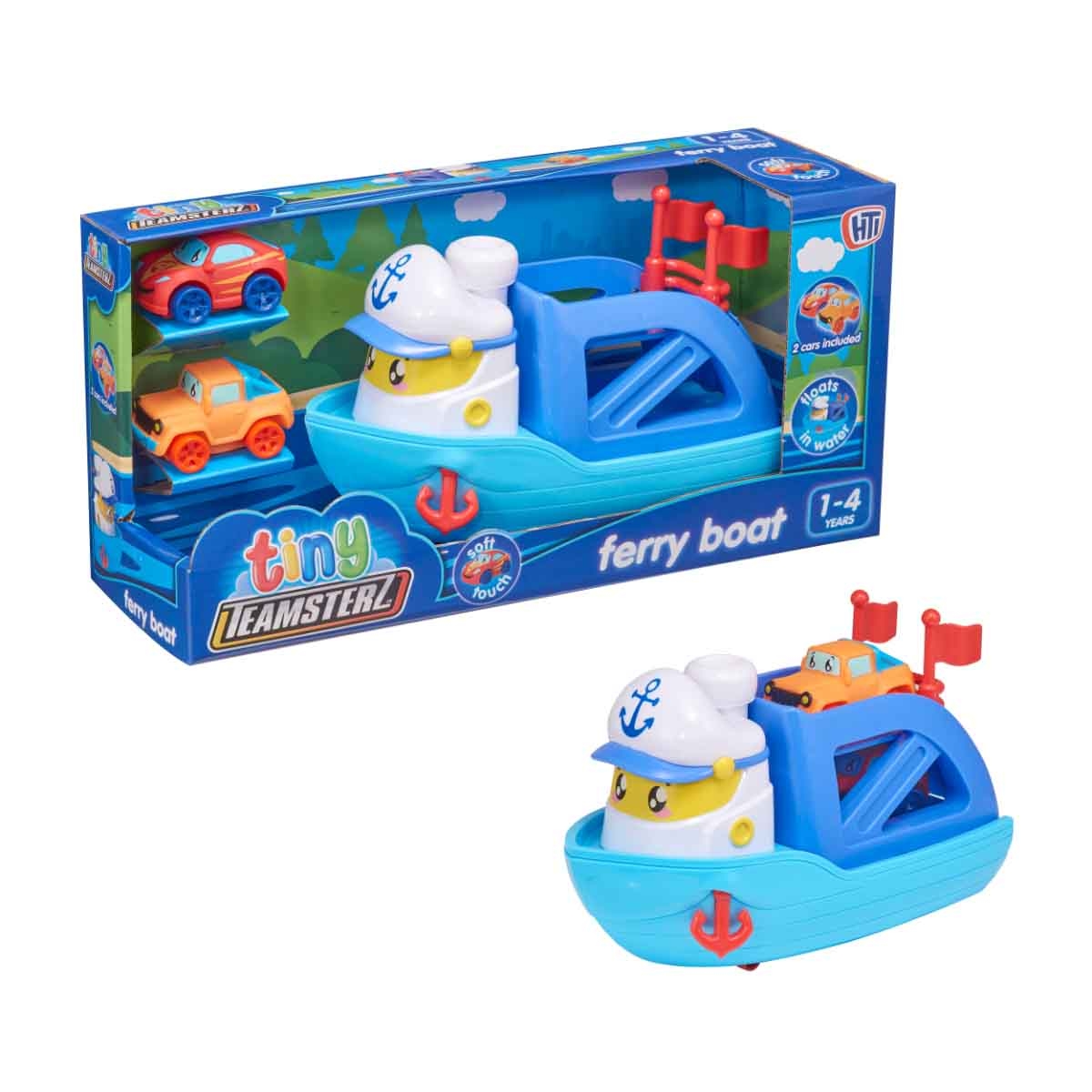 Teamsterz Tiny Tumblers Ferry Boat & 2 Cars Playset Toddler, 0-2 Years