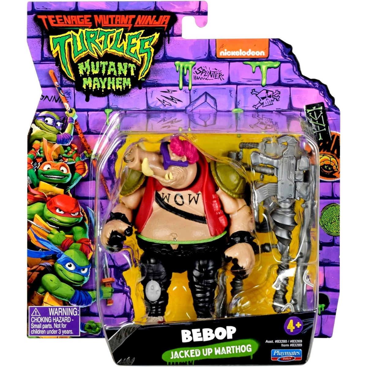 TMNT 4.5" Bebop Jacked Up Warthog Action Figure Unisex, 5-7 Years