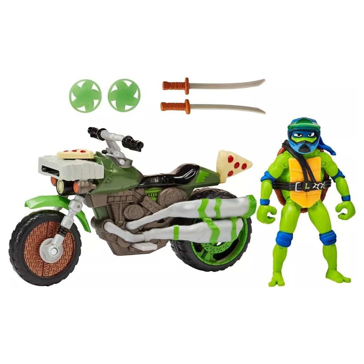 TMNT Ninja Kick Cycle with Leonardo Playset Unisex, 5-7 Years