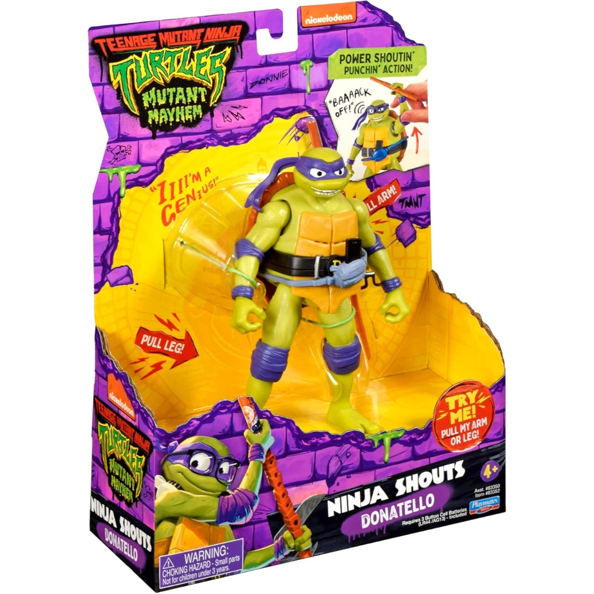 TMNT Ninja Shouts Donatello Action Figure Unisex, 5-7 Years
