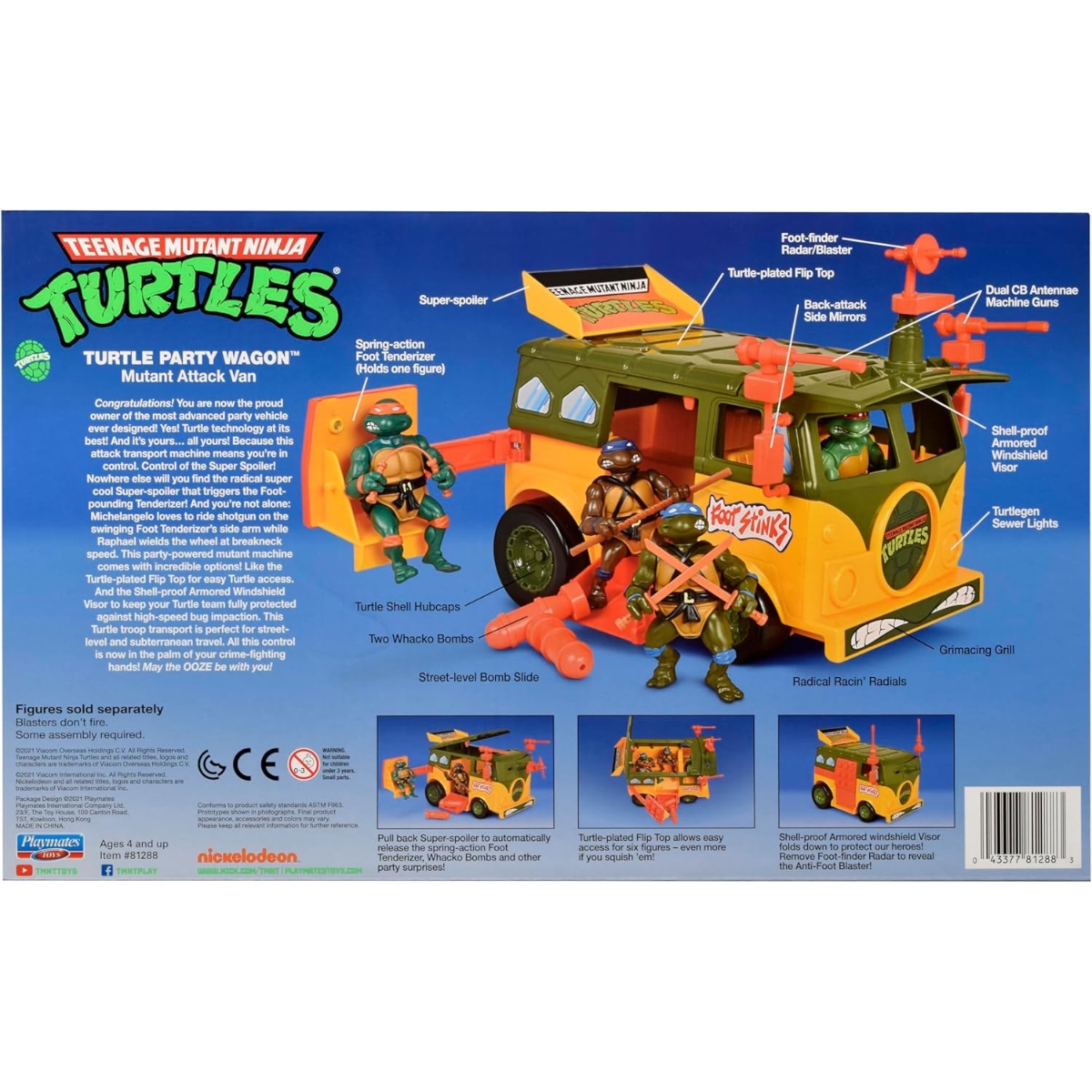 TMNT Ninja Turtles Original Party Wagon Playset Unisex, 5-7 Years