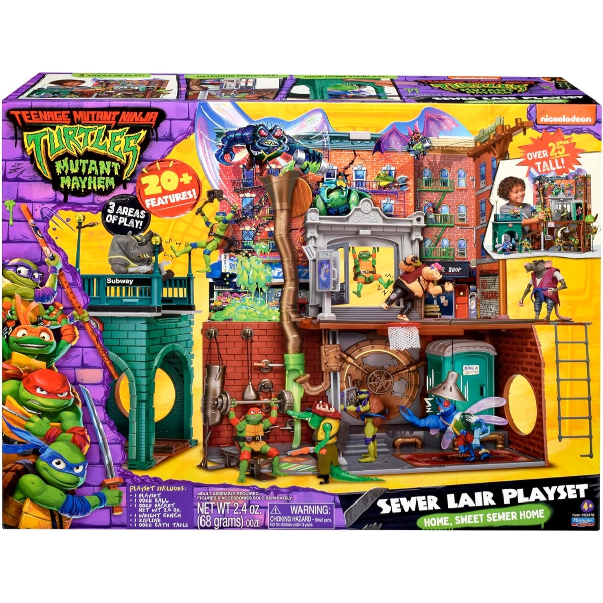 TMNT Sewer Lair Playset Unisex, 5-7 Years