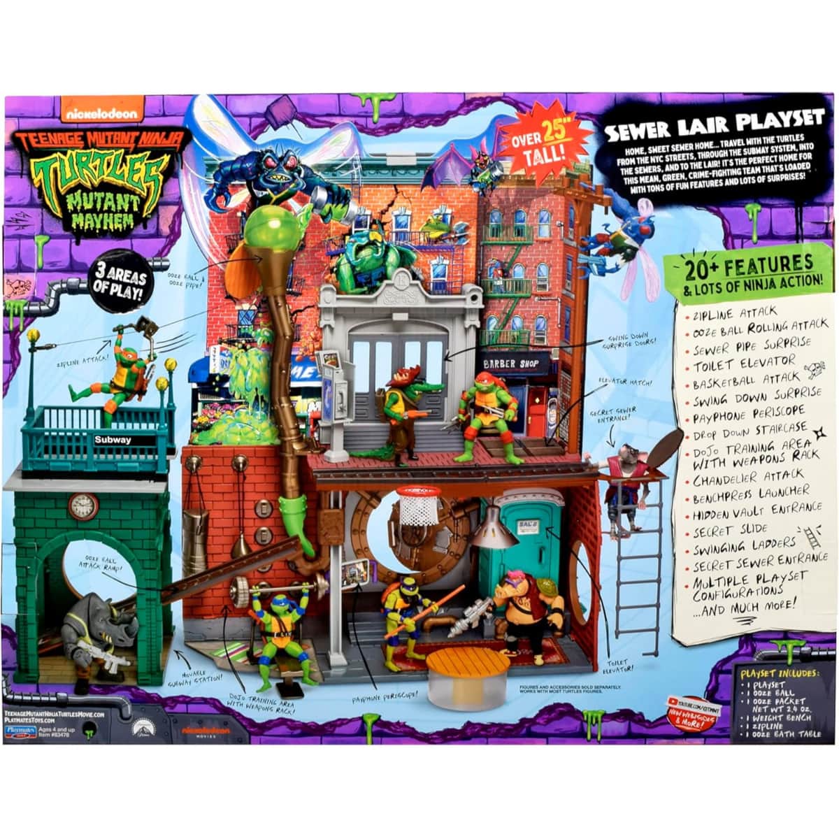 TMNT Sewer Lair Playset Unisex, 5-7 Years