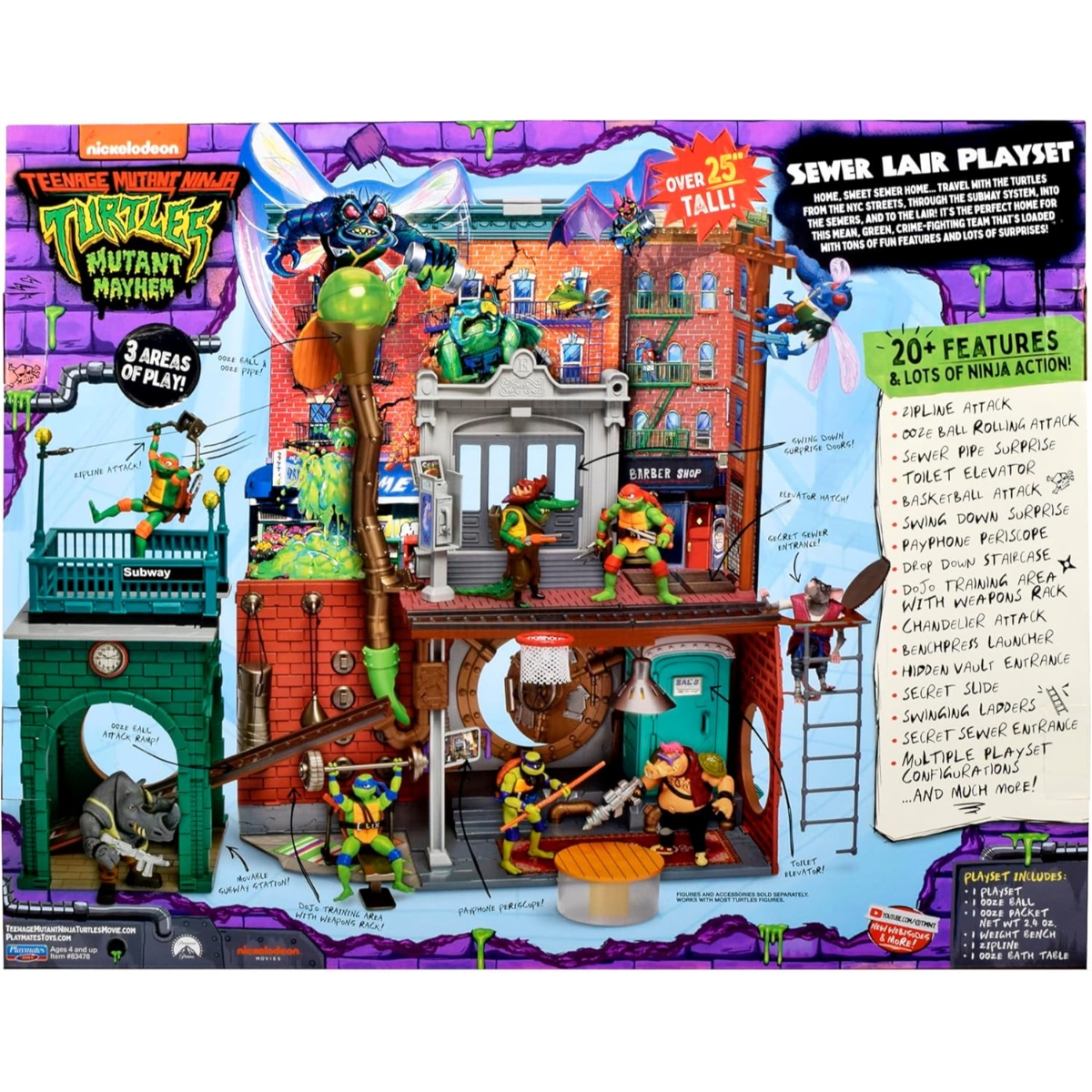 TMNT Sewer Lair Playset Unisex, 5-7 Years