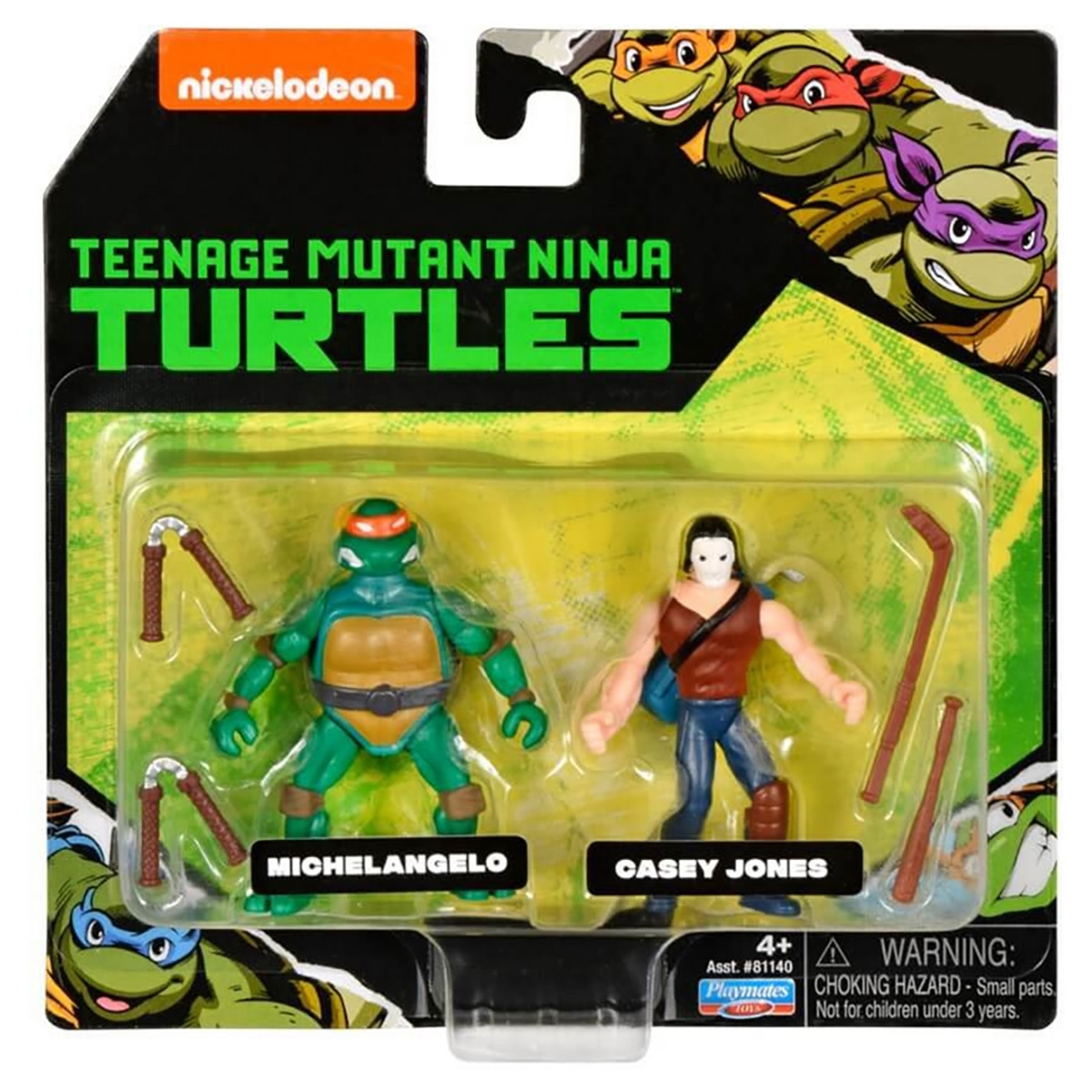 TMNT Teenage Mutant Ninja Turtles Assorted Mini Action Figures Unisex, 5-7 Years, Pack of 2