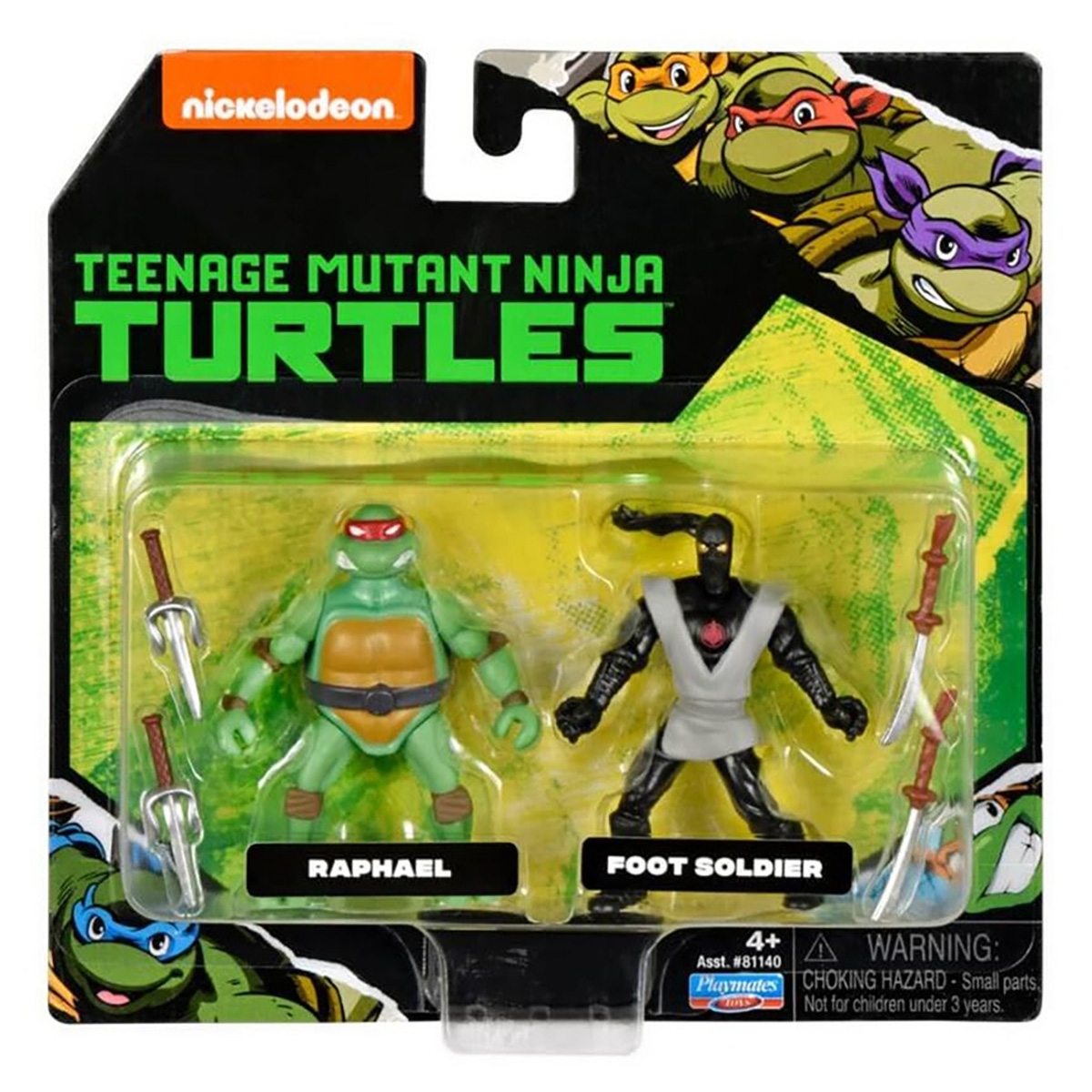 TMNT Teenage Mutant Ninja Turtles Assorted Mini Action Figures Unisex, 5-7 Years, Pack of 2