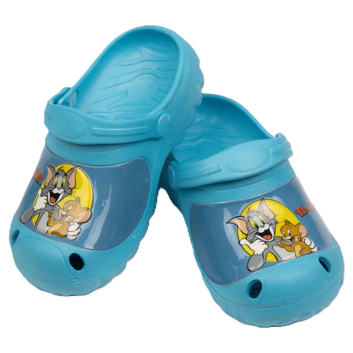 Tom & Jerry 21-22 EU Blue Comfortable & Lightweight Slip-On Sandals Kids Klogs Boys