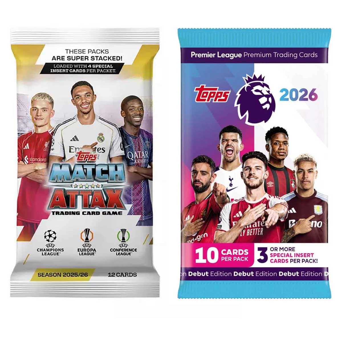 Topps Match Attax & Premier League 2025/26 Single Pack Trading Card Game Bundle