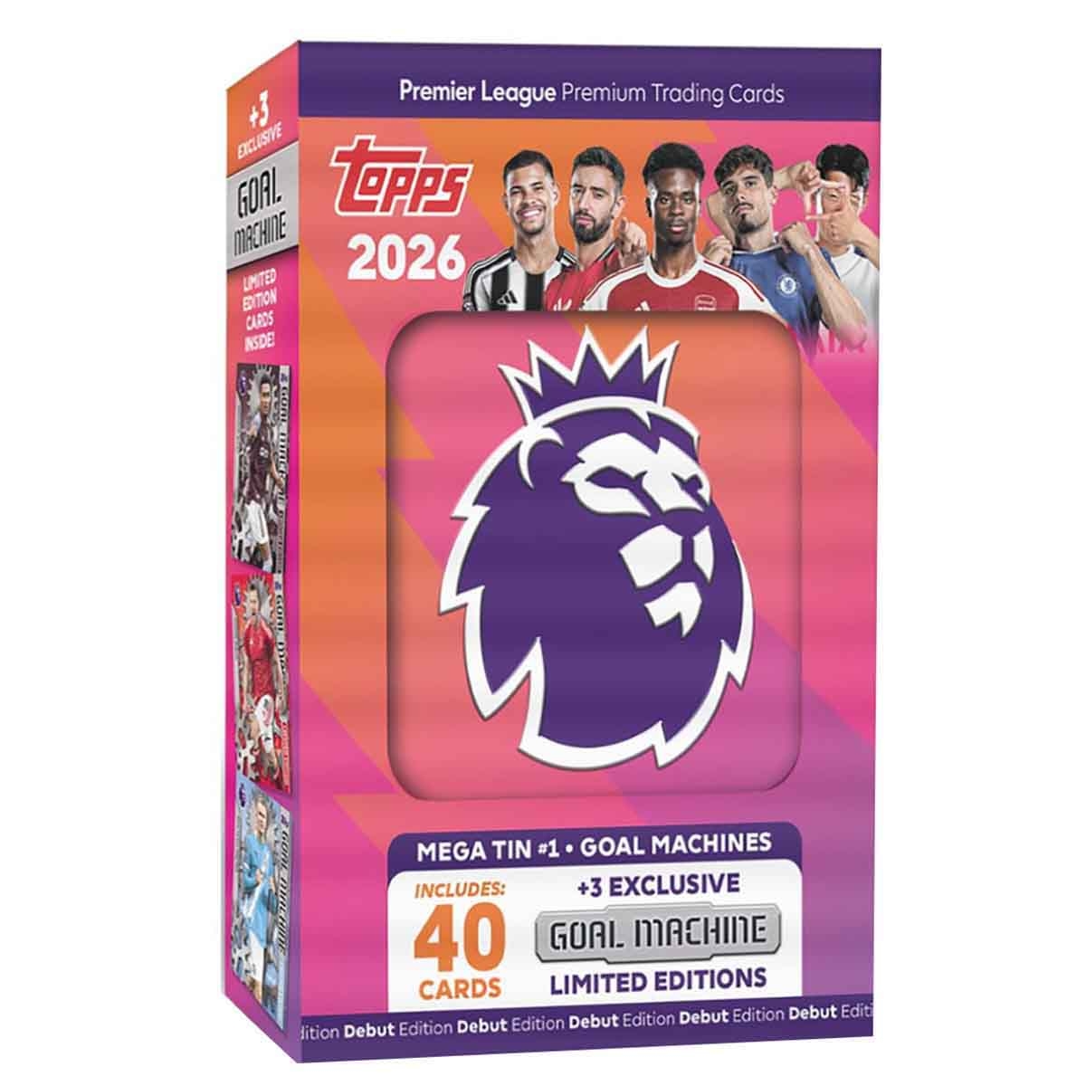 توبس الدوري الإنجليزي الممتاز 2025/26 علبة ميغا معدنية متنوعة – لعبة بطاقات
