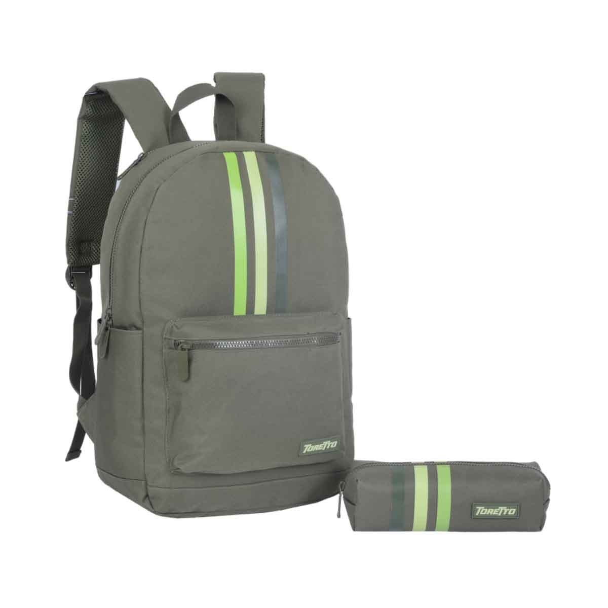 Toretto Premium Fabric Student Backpack with Pencil Case