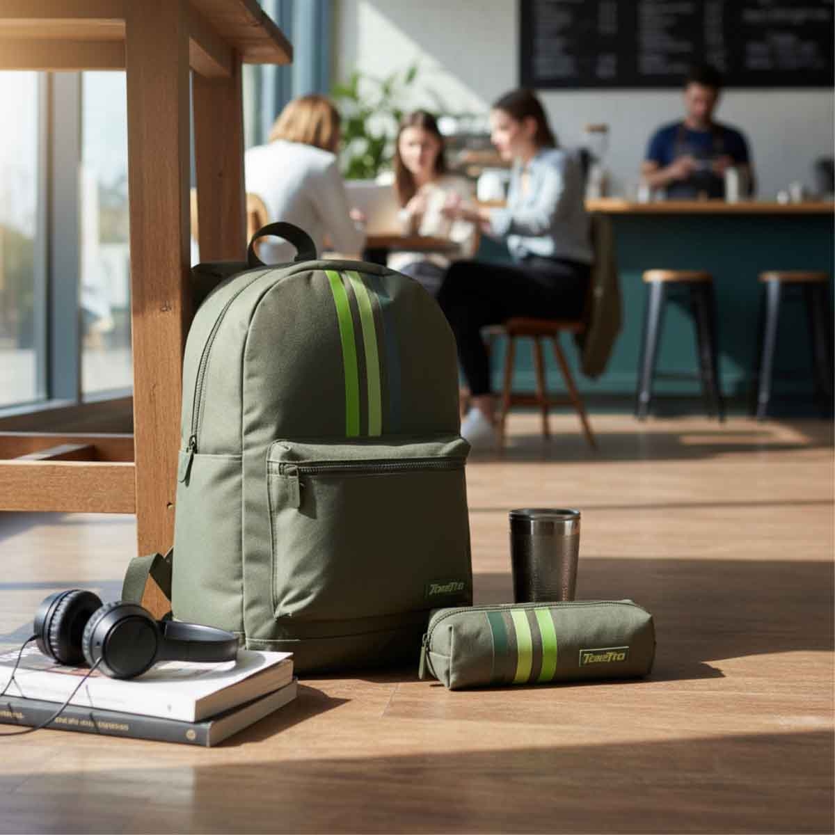 Toretto Premium Fabric Student Backpack with Pencil Case
