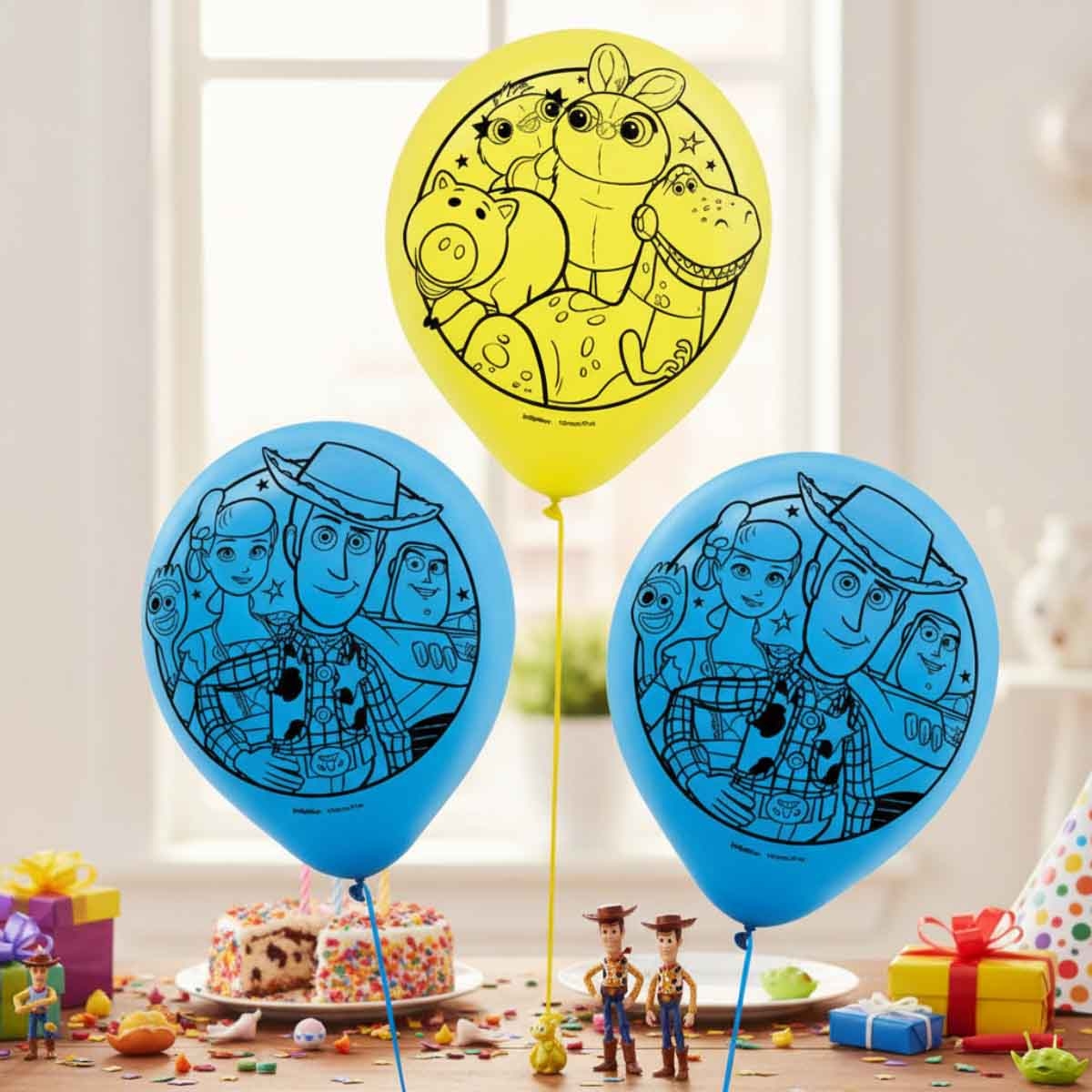 ديزني أند بيكسار توي ستوري 4 مجموعة بالونات لاتكس 12 انش عدد 6 قطع