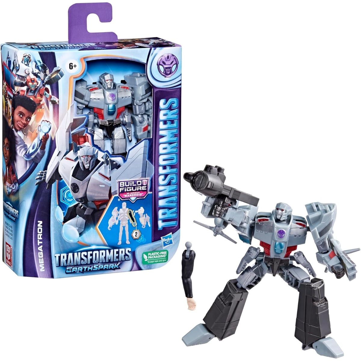 Transformers HTRF67335X2 5″ Earthspark Deluxe Megatron Action Figure Unisex, 5-7 Years