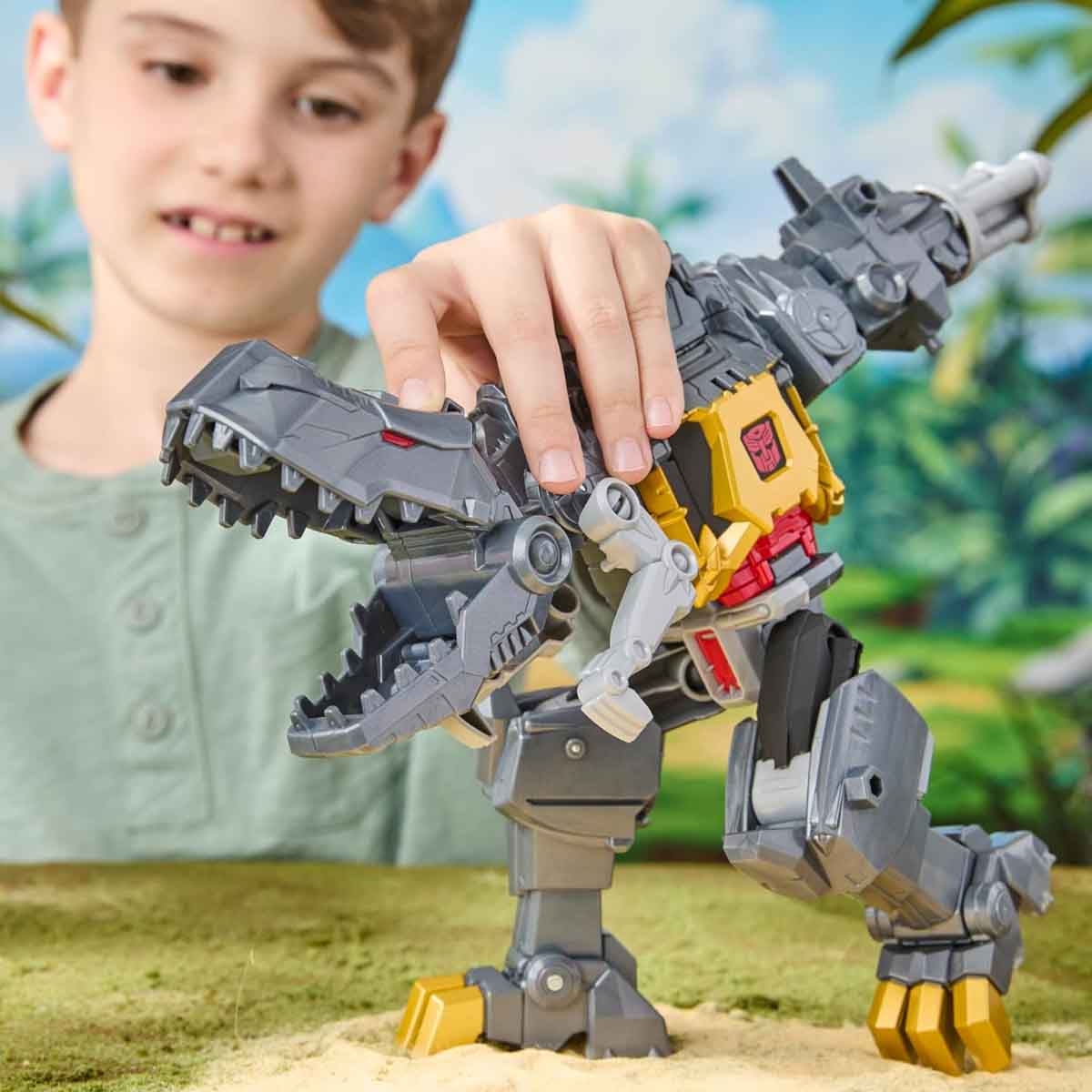 Transformers Cyberworld Chomp & Battle Grimlock Action Figure Unisex, 5-7 Years
