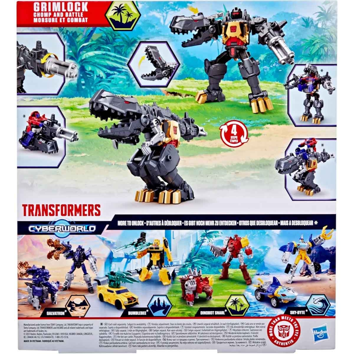 Transformers Cyberworld Chomp & Battle Grimlock Action Figure Unisex, 5-7 Years
