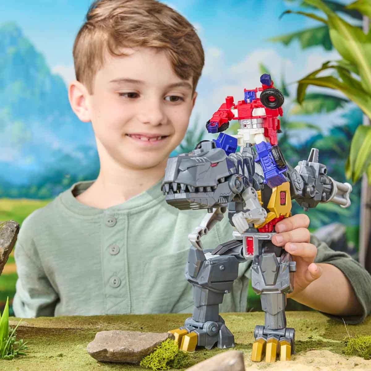 Transformers Cyberworld Chomp & Battle Grimlock Action Figure Unisex, 5-7 Years