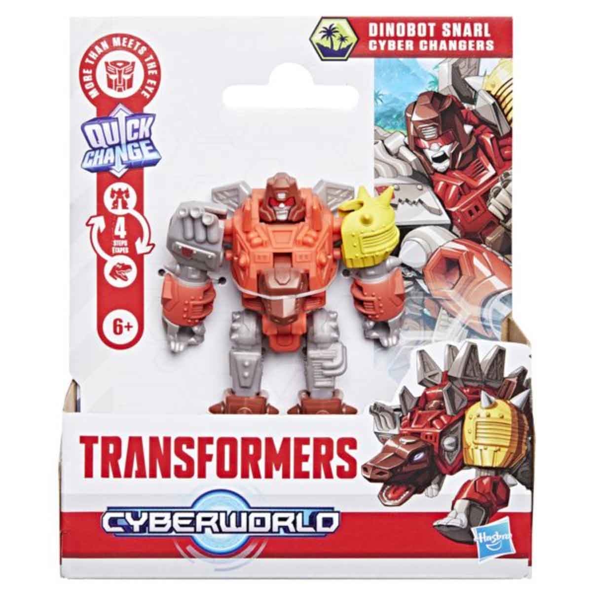 Transformers Cyberworld Dinobot Snarl Cyber Changers Action Figure Unisex, 3-4 Years