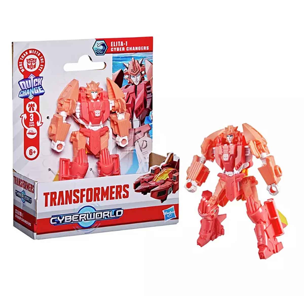 Transformers Cyberworld Elita 1 Cyber Changers Action Figure Unisex, 3-4 Years