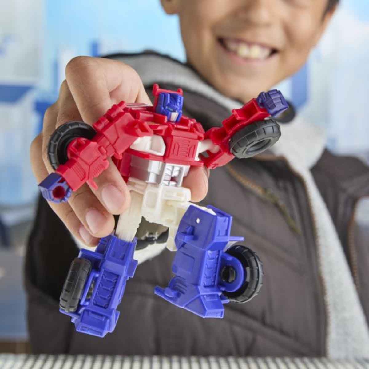 Transformers Cyberworld Optimus Prime Cyber Changers Action Figure Unisex, 3-4 Years