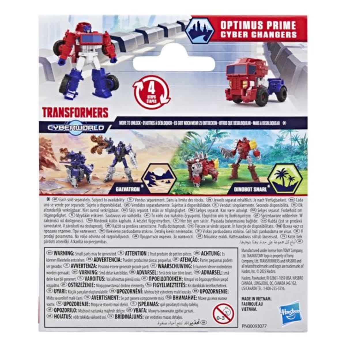 Transformers Cyberworld Optimus Prime Cyber Changers Action Figure Unisex, 3-4 Years