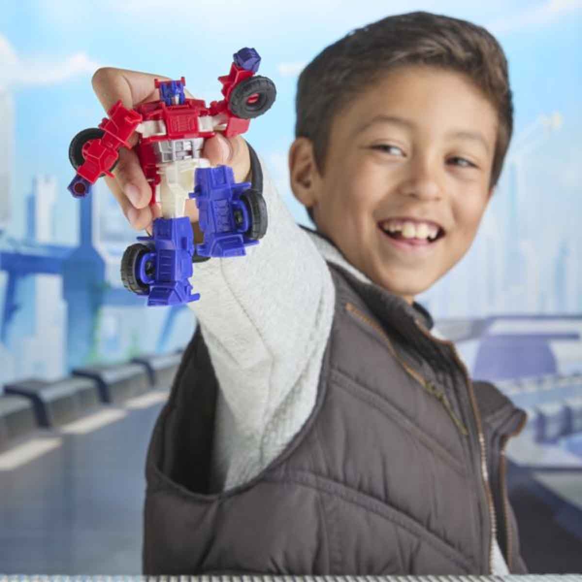 Transformers Cyberworld Optimus Prime Cyber Changers Action Figure Unisex, 3-4 Years