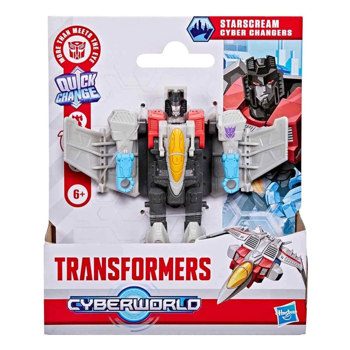 Transformers Cyberworld Starscream Cyber Changers Action Figure Unisex, 3-4 Years