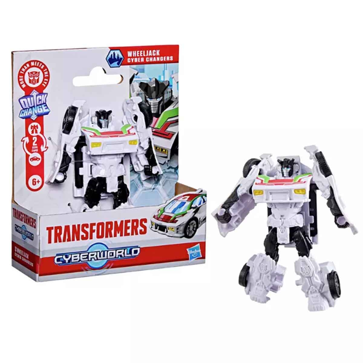 Transformers Cyberworld Wheeljack Cyber Changers Action Figure Unisex, 3-4 Years