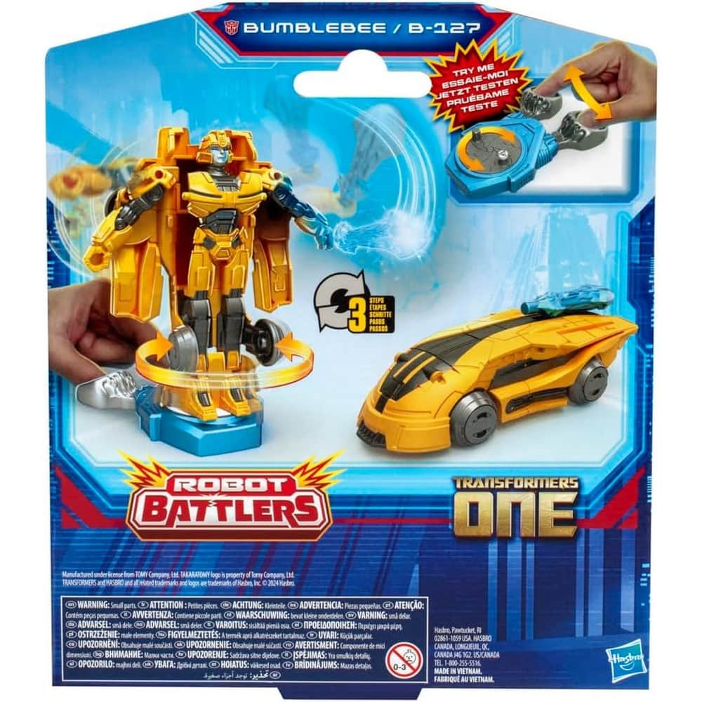 Transformers One 4.5″ Bumblebee B-127 Robot Battlers Action Figure Unisex, 5-7 Years
