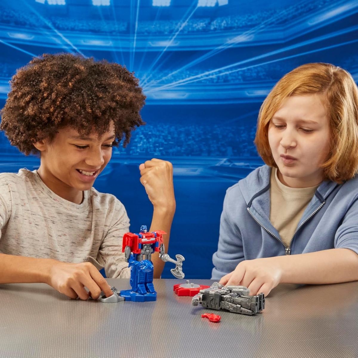 Transformers One 4.5″ Robot Battlers Optimus Prime vs Megatron 2-in-1 Action Figures Unisex, 5-7 Years, Pack of 2