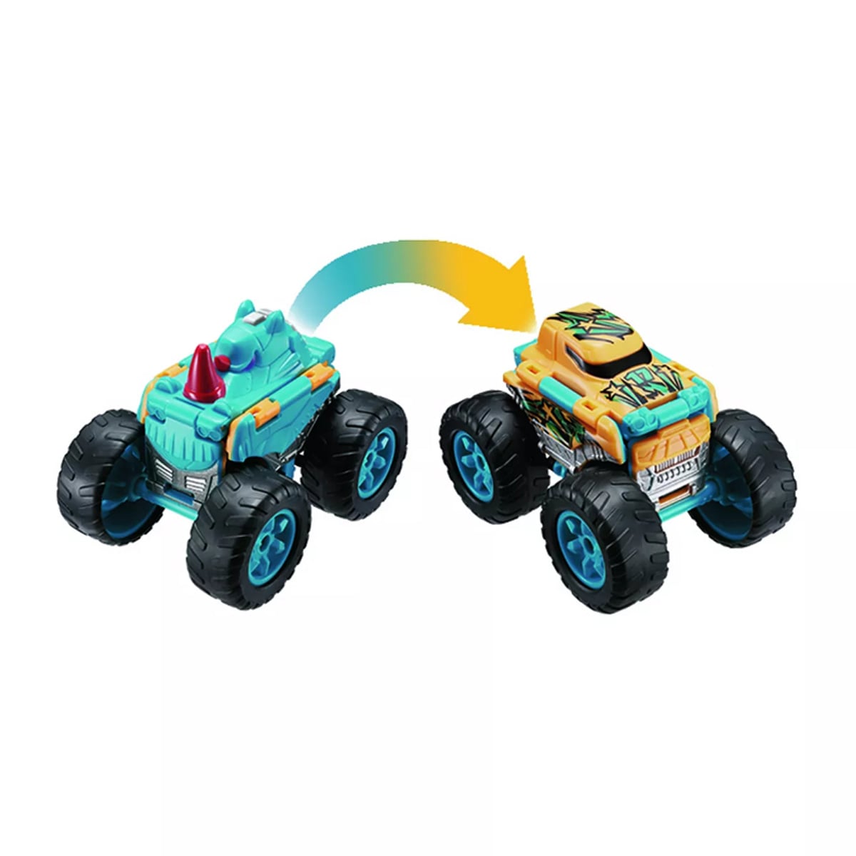 Transracers 2-in-1 Flip Vehicle Monster Rhinoceros Toy Truck Unisex, 3-4 Years