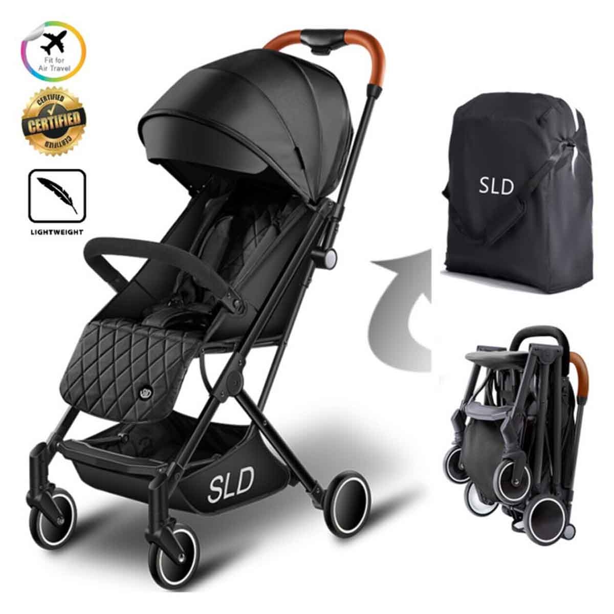 Teknum Black Travel Lite Stroller Toddler, 0-2 Years