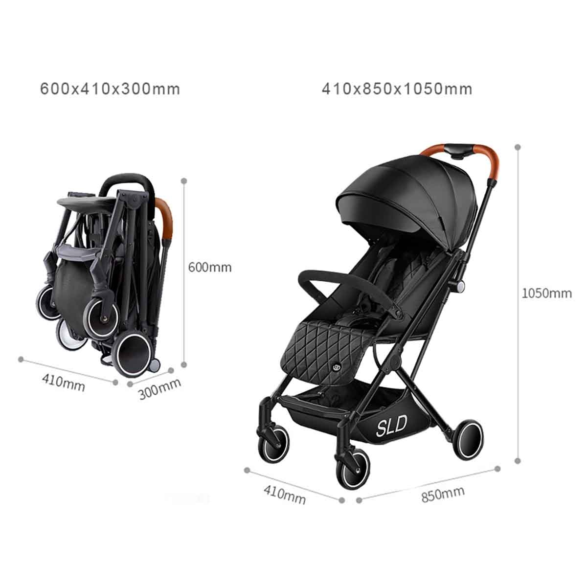 Teknum Black Travel Lite Stroller Toddler, 0-2 Years
