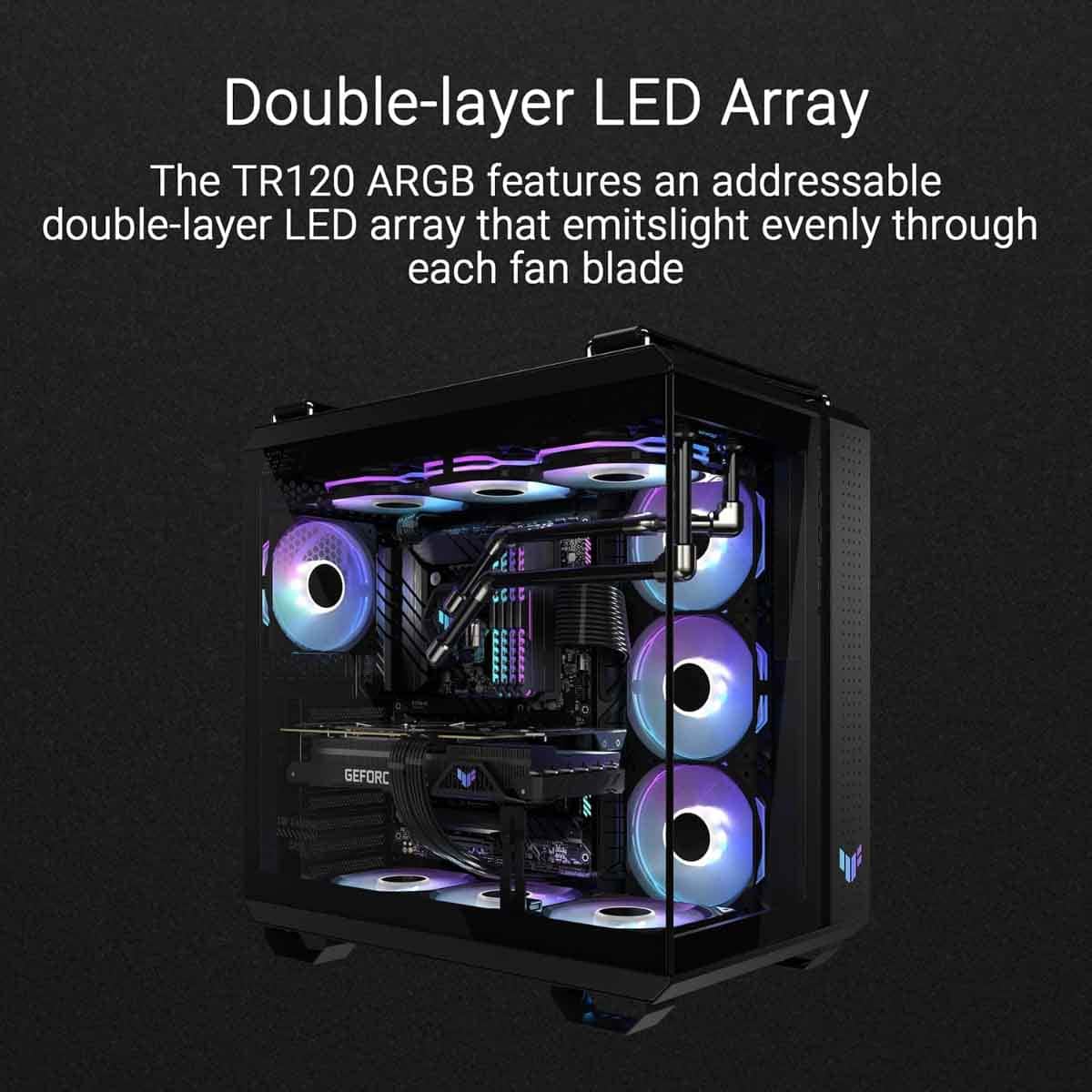 Asus Black TUF Gaming 3-In-1 TR120 ARGB Fan