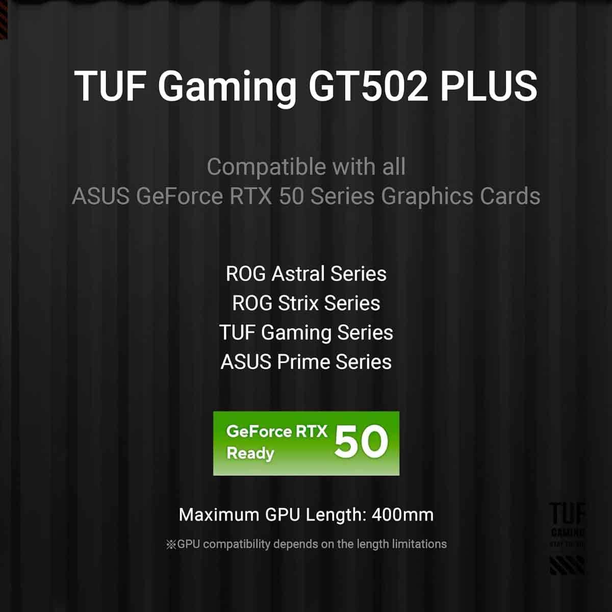 Asus Black TUF Gaming GT502 Horizon TG ARGB Mid-Tower Gaming PC Case