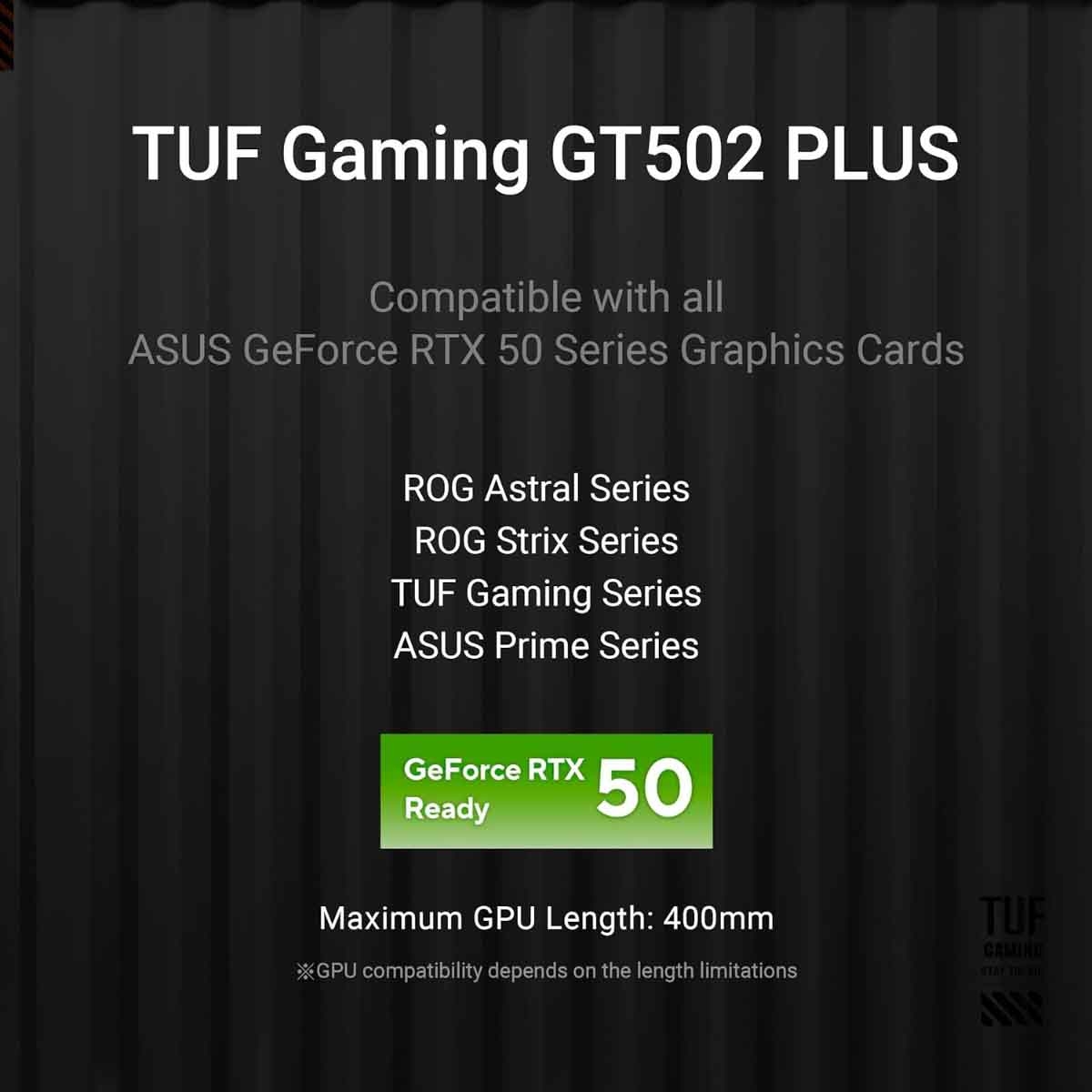 Asus Black TUF Gaming GT502 Horizon TG ARGB Mid-Tower Gaming PC Case