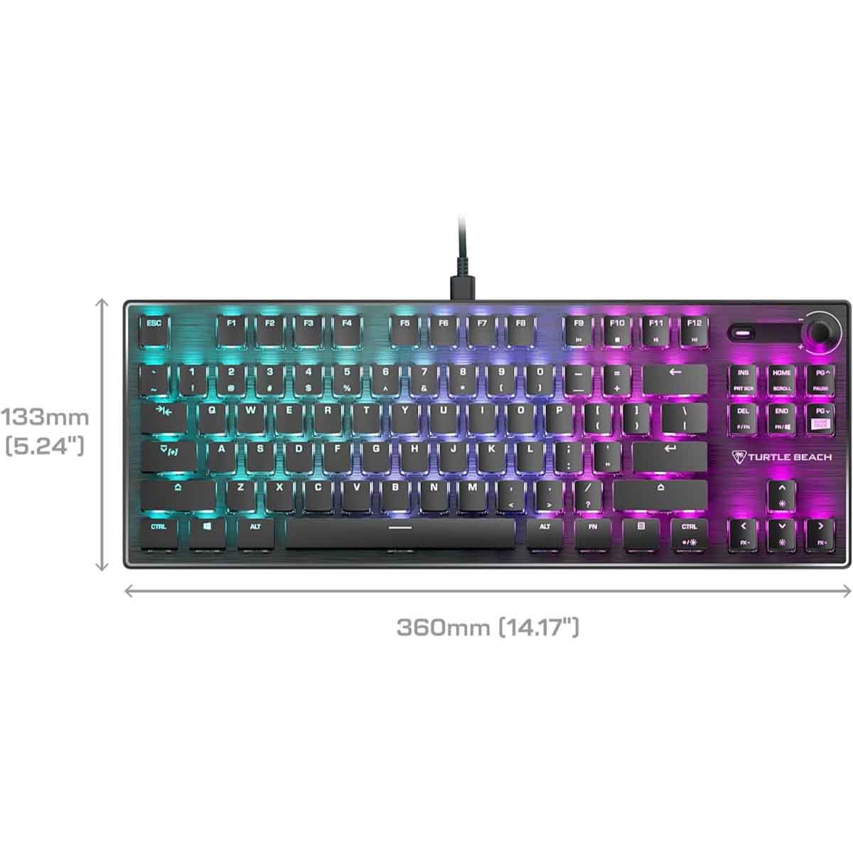 Turtle Beach Black Vulcan TKL AIMO Linear Gaming Keyboard