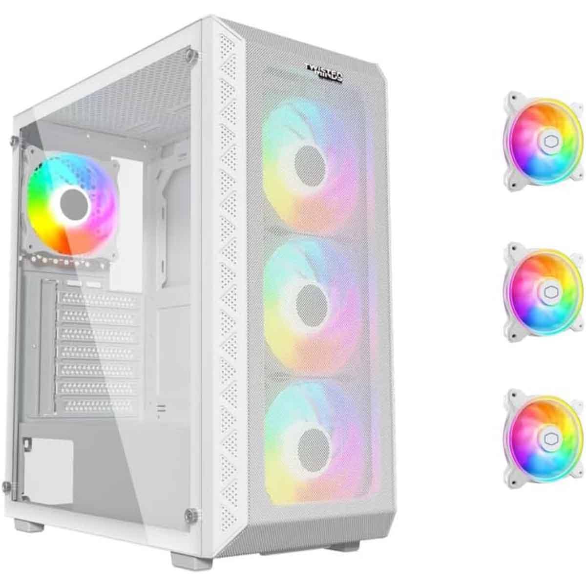 Twisted Minds White 03 Apex Mid-Tower Gaming PC Case