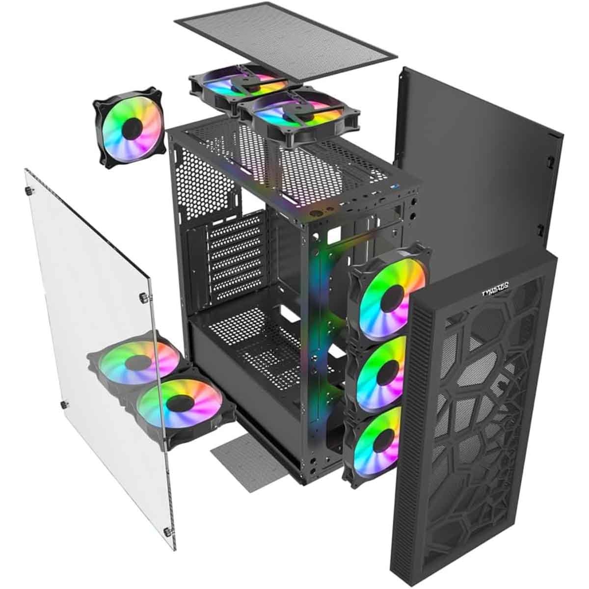 Twisted Minds Black 03 Spider Mid-Tower Gaming PC Case