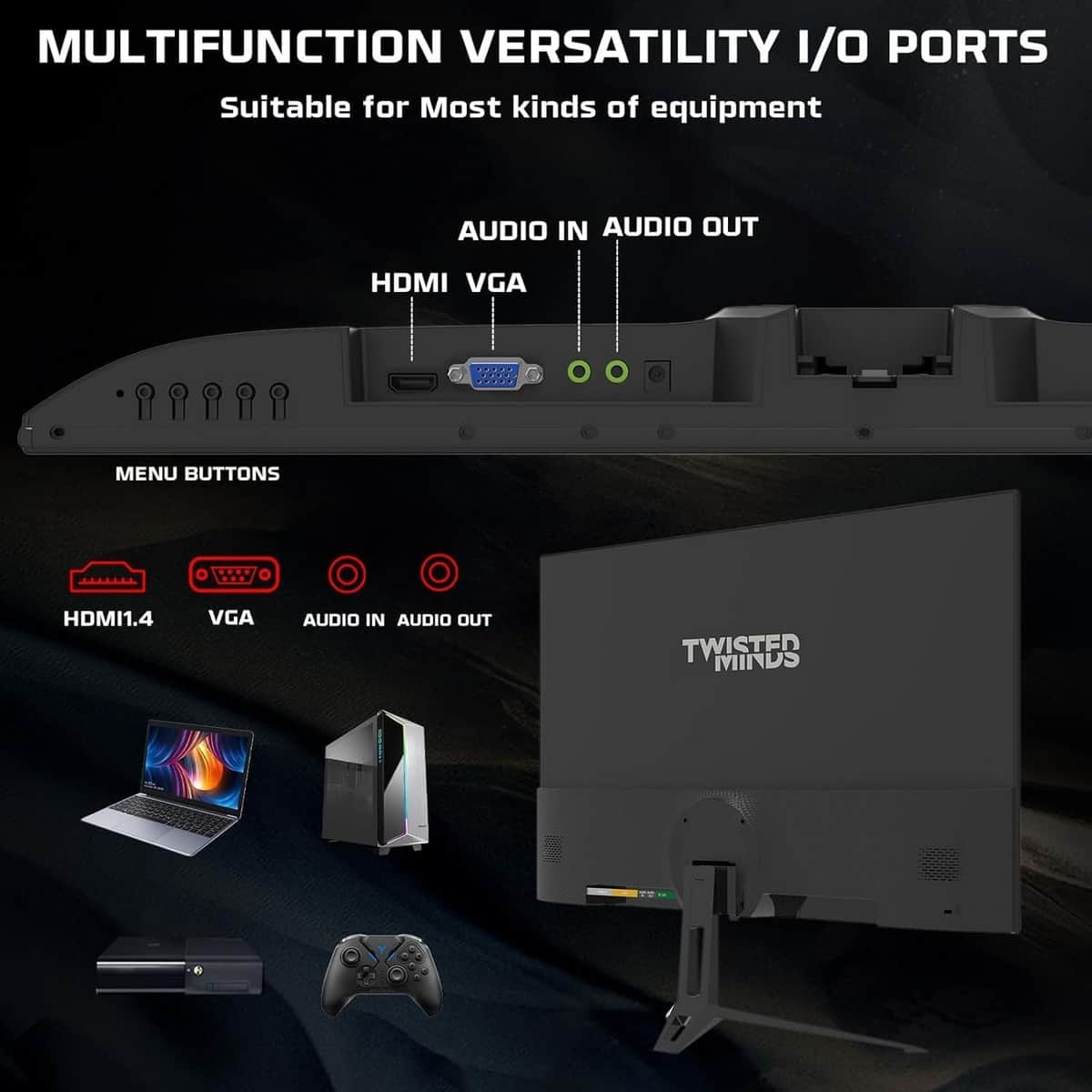 Twisted Minds TM24FHD100IPS FHD 100Hz 1ms IPS Gaming Monitor